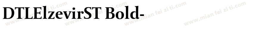 DTLElzevirST Bold字体转换